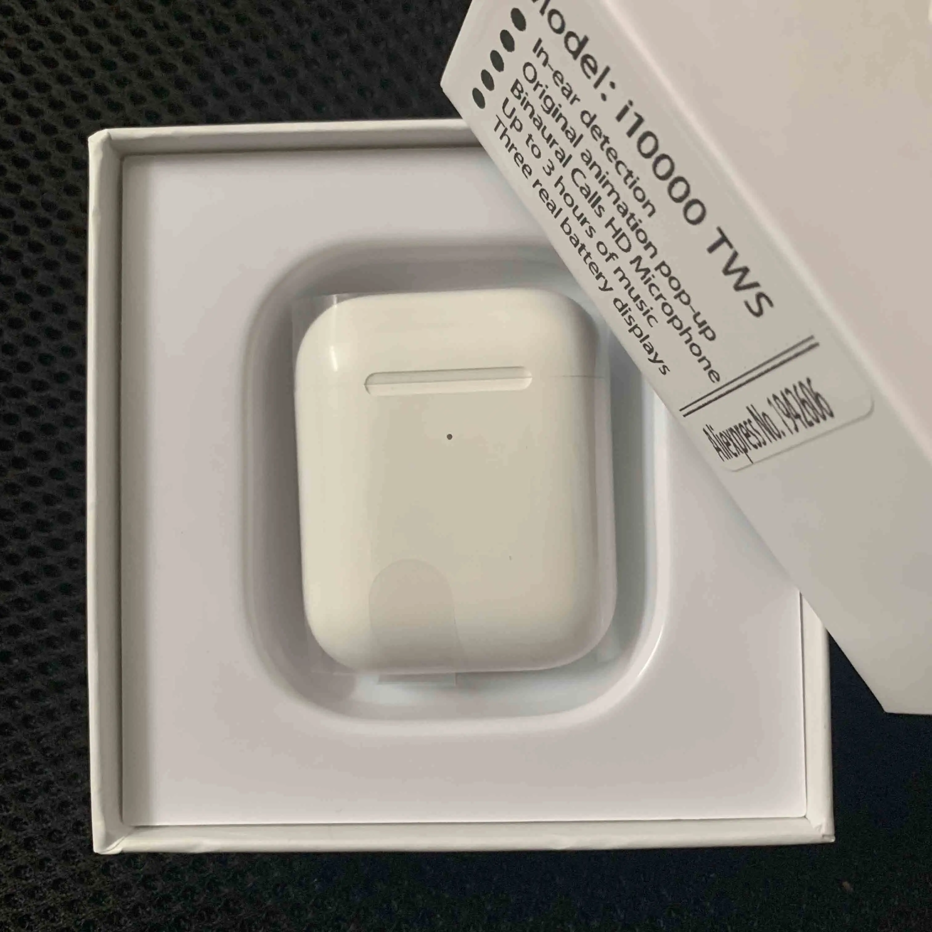 TWS-white I10000 TWS всплывающие наушники Bluetooth 5,0, беспроводные наушники с зарядкой, 1:1 Реплика VS w1 chip i9s i10 i30 i60 i100 i200 tws i 500 - Цвет: TWS-white