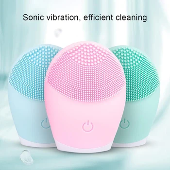 

Facial Cleansing Brush Face Cleansing Brush Electric Facial Massager Silicone Brush Cleaner Sonic Vibration Deep Pore #HG-1448