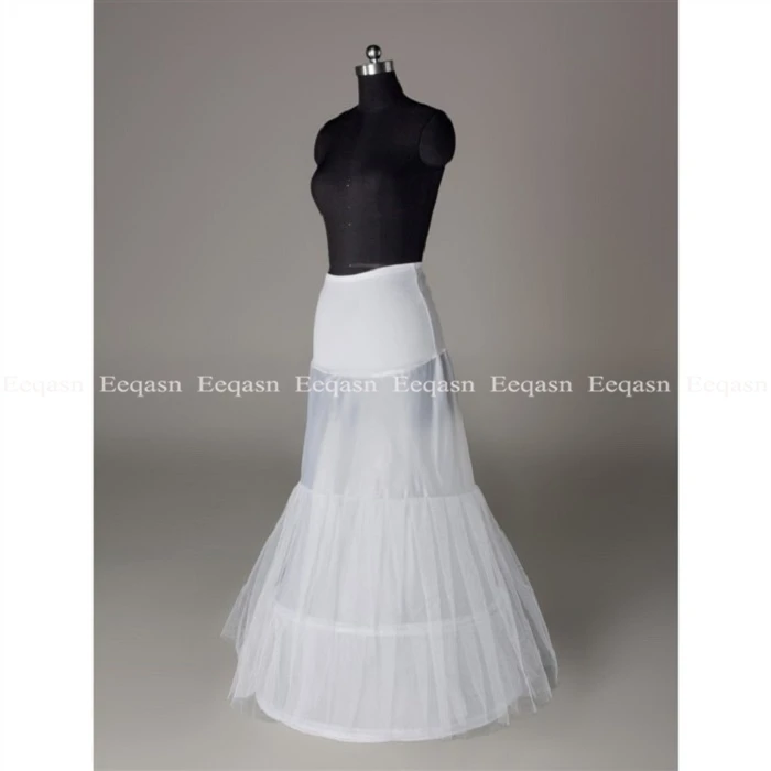 Белый длинный подъюбник для Русалка свадебное платье, эластичный пояс высокого качества 2 Обручи из кринолина SkirtSlip свадебные аксессуары