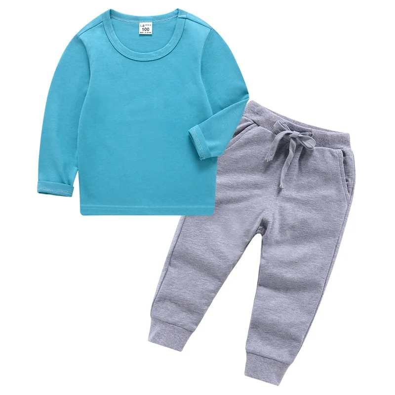 Spring Autumn Baby Boys Clothes T-shirt and Pants 2Pcs Cotton Girls Suits Children Clothing Sets Toddler Brand Tracksuits - Цвет: Зеленый