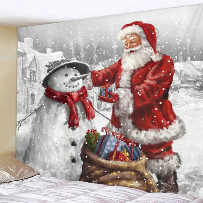 Рождественский зеленый гобелен с изображением деревьев настенный фон из ткани Рождественское украшение для дома одеяло коврик для йоги пляжный ковер 180x230 см