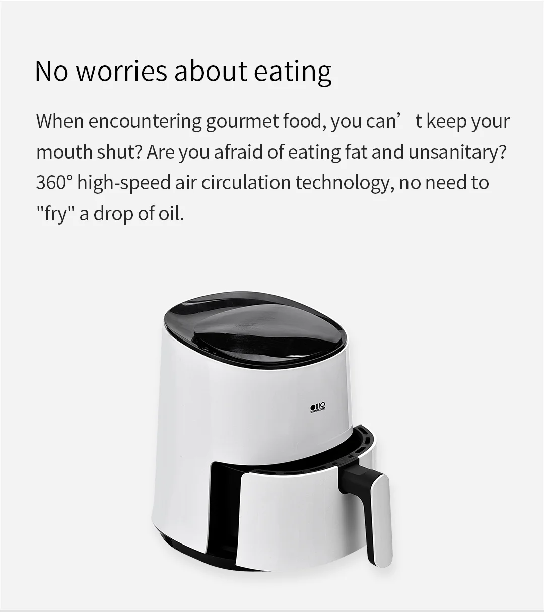 Xiaomi Silencare Smart Cloud Oil Free Air Fryer K505W App Control 2.5L description image 10