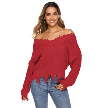 

Sweaters Women Tassel Sexy Deep V Neck Autumn Knitted Pullover Female Winter White Long Sleeve Knit Crochet Cropped Jumper Tops