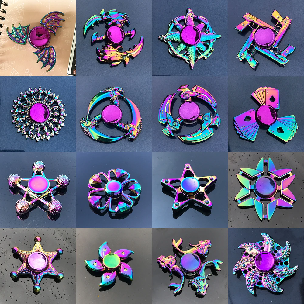 Spinner de mano de aleación de Zinc con rodamiento de Metal, Spinner para aliviar el estrés y el autismo