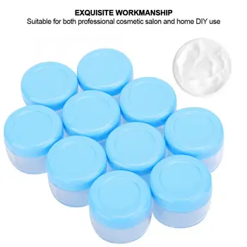 

20pcs Portable Empty Cream Bottle Jar Refillable Household DIY Skin Moisturizing Gel Container (15g/pc Blue Cap) Cosmetic Tool