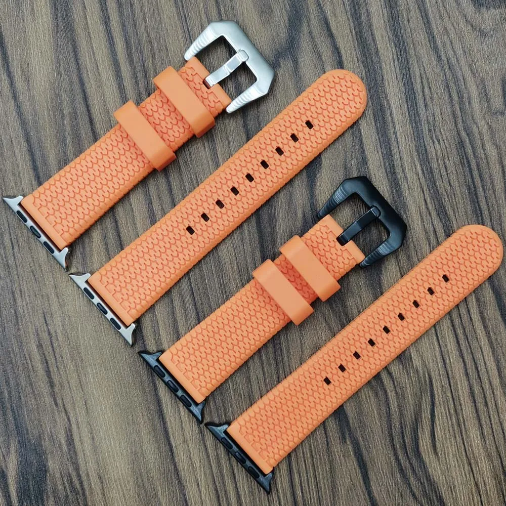 Резиновые ремешки для часов Apple Watch 5 4 3 2 1 40 мм 44 ремешок с шинами браслет iWatch 38 42