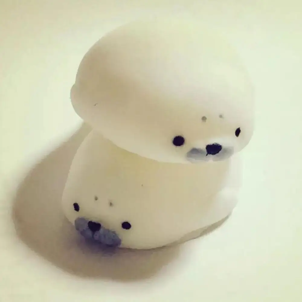 Stress Relieving Toy Cute Soft White Seal Squishy-Squeeze Adult Kids Stress Relief