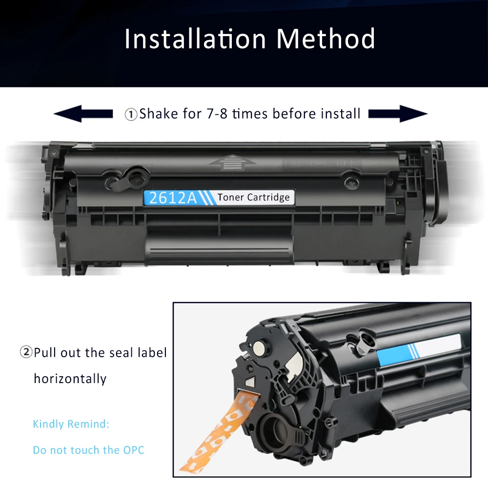 Xiangyu for HP 2612A for hp 12a toner cartridge 2612 toner HP LaserJet 1010 1012 1015 1020 1018 1022 1022N 1022N 3015 3020 3030 (3)