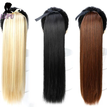 

LUPU Long straight Ponytail Drawstring On Hair Extensions In Clip HairPiece Natural Hair Ponytail