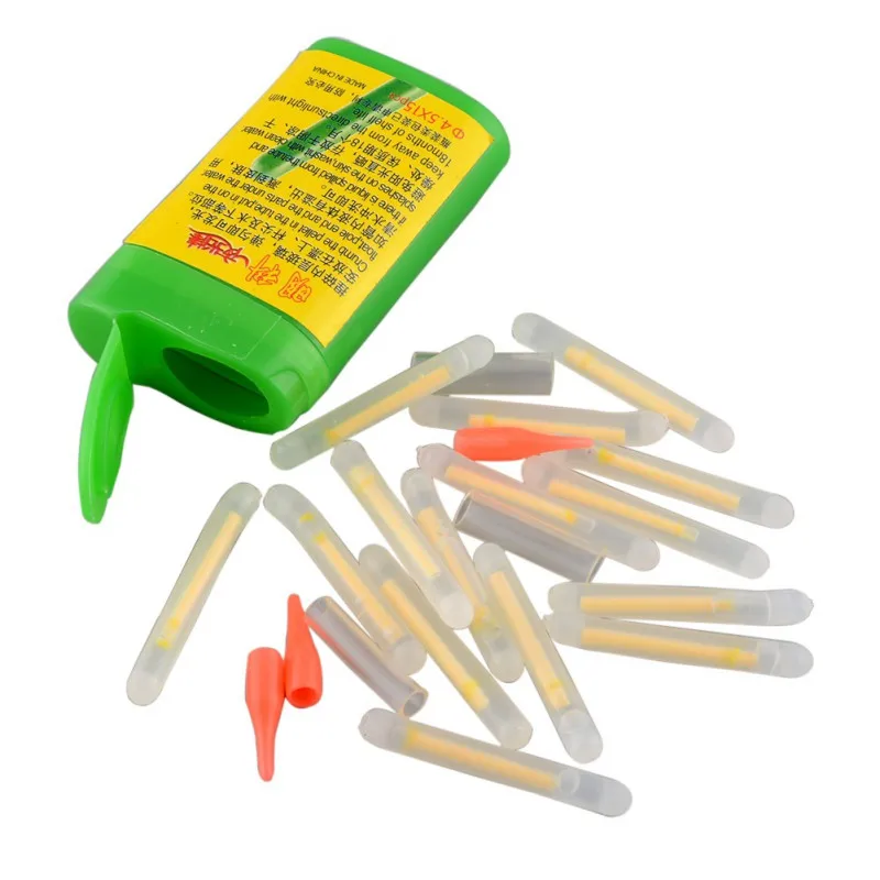 

15Pcs Fluorescent Lightstick Light Night Float Rod Lights Dark Glow Stick Drop Model 4.5x37mm /20Pcs 3*25mm Luminous