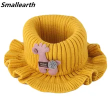 Осенне-зимний теплый детский хлопковый шарф для мальчиков и девочек, воротник с воротником, детские вязаные шарфы с рисунком, шаль, детская одежда, аксессуары