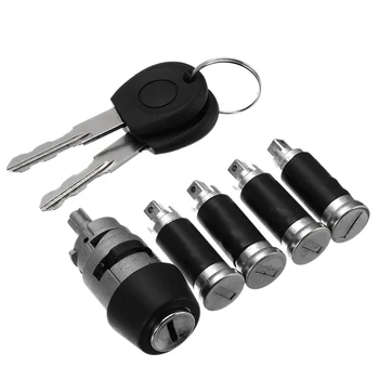 

7Pcs/Set Ignition Starter Switch Lock Barrel with 2 Keys 701837205 for VW T4 Caravelle MK IV 1990-2003 Transporter
