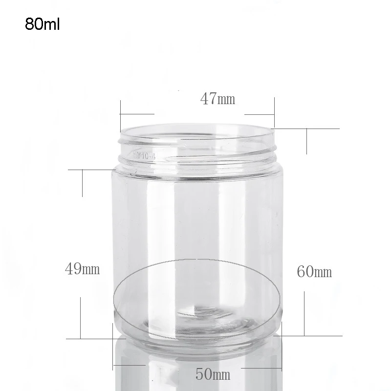 20Pcs 30/50/60/80/120/150ml Storage Jars With Lids Aluminum Round Canister Empty Plastic Cosmetic Jars Food Travel Bottle Pot