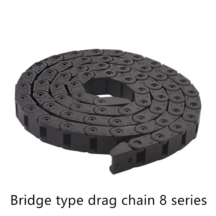 Transmission Chains 8*8 mm 1M Plastic Towline Drag Chain L1000mm for CNC Router Machine Tools 8mm*8mm plastic cable chain cable carrier industrial drive chain