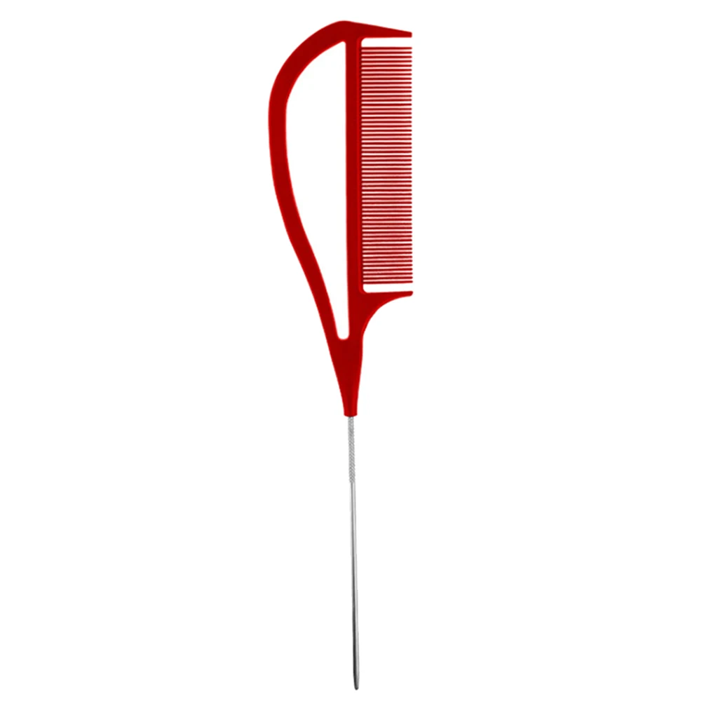 Hairdressers Barbers Metal Pin Tail Comb Rat Tail Comb For Styling 7 Colours Heat Resistant Fine Cutting Highlight Foiling Combs