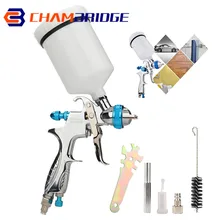 Hvlp mini pistola de ar profissional pulverizador ajustável pintura aerográfico carro gravidade controle automático pintura primer airbrush ferramentas