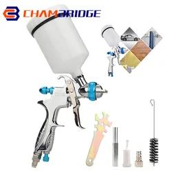 Hvlp mini pistola de ar profissional pulverizador ajustável pintura aerográfico carro gravidade controle automático pintura primer airbrush ferramentas