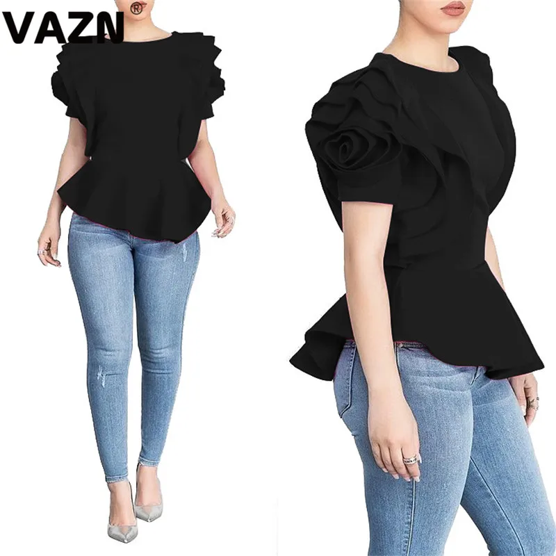 VAZN GLLS/10174 летний продукт, 3 цвета, футболка с круглым вырезом и принтом, праздничная футболка с короткими рукавами, футболка для ночного клуба