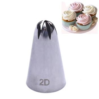 

2D Rose Flower Cake Decorating Icing Tips Cupcake Nozzles