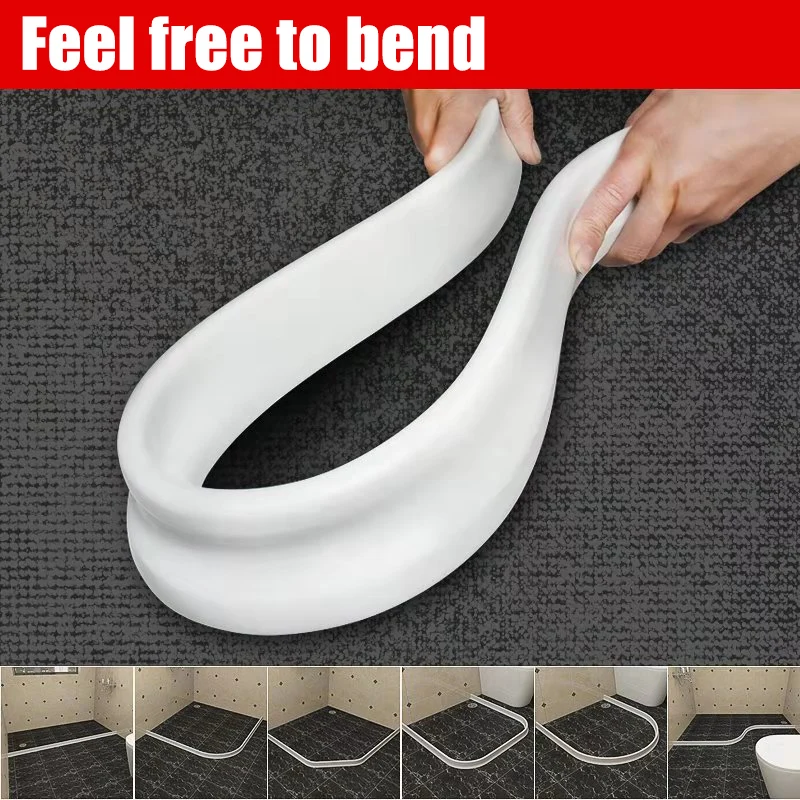 Flexible Silicone Water Stopper Strips Floor Water Barriers for Kitchen