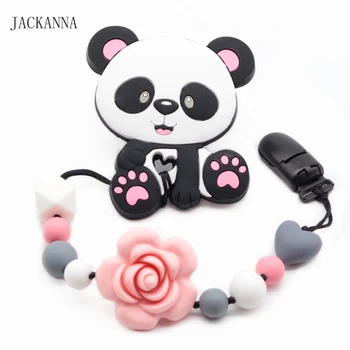 

DIY Baby Pacifier Chain Silicone Panda Teether Dummy Teething Chain BPA Free Baby Gifts Newborn Baby Pacifier Clips Holder Chain