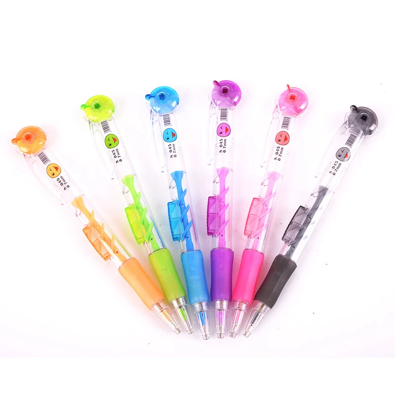 4 шт. милый механический карандаш прозрачные автоматические карандаши с ластиком
