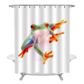 

Cute Funny Exotic Animal with Vibrant Eyes Home Decorations, Red Eyed Monkey Tree Frog from The Tropical Rainforest Shower