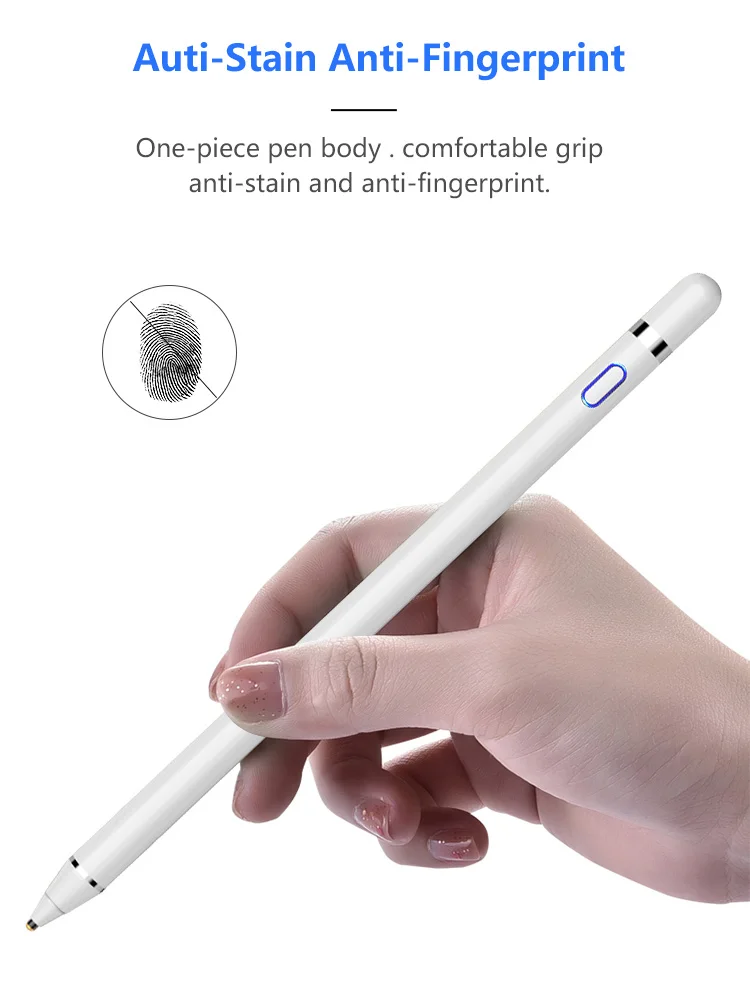 Заряжаемый стилус, стилус для iPad, планшет, емкостный сенсорный карандаш для iPhone, Android, мобильных телефонов, планшетов, ручка для рисования