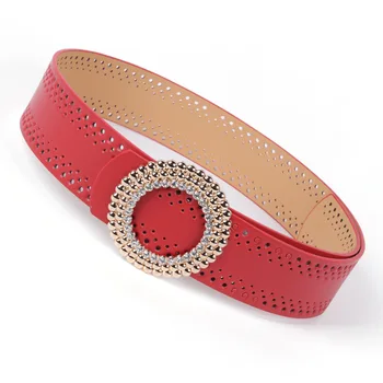 

Women's Belt Retro Round Buckle Wide Female Belt Corset Bra Bust Elastic Belt Belt Women's Elastic Band Large Female Belt Strap