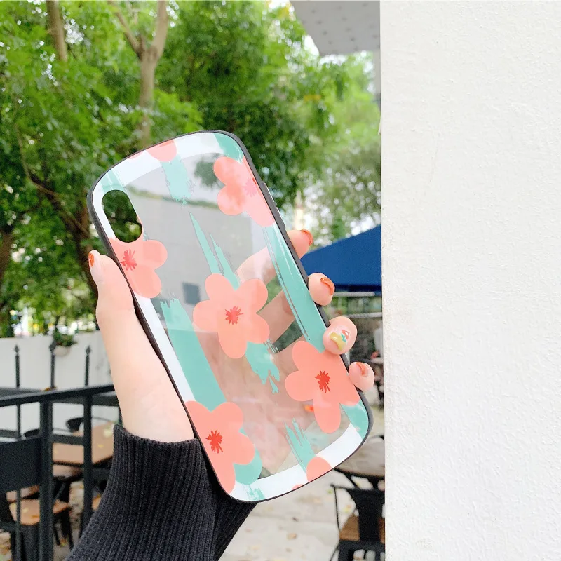 Suitable for Creative Watercolor Flower iPhone X Phone Case Iphone/8/7plus/ x s max/X R/6s Silica Gel Transparent