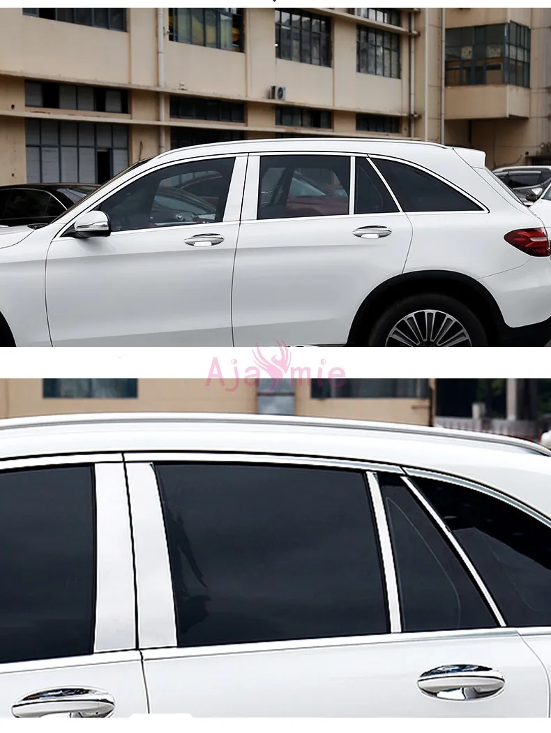 Для Mercedes Benz GLC 300 260 стекло из нержавеющей стали литье планки защитный настил аксессуары для стайлинга автомобилей