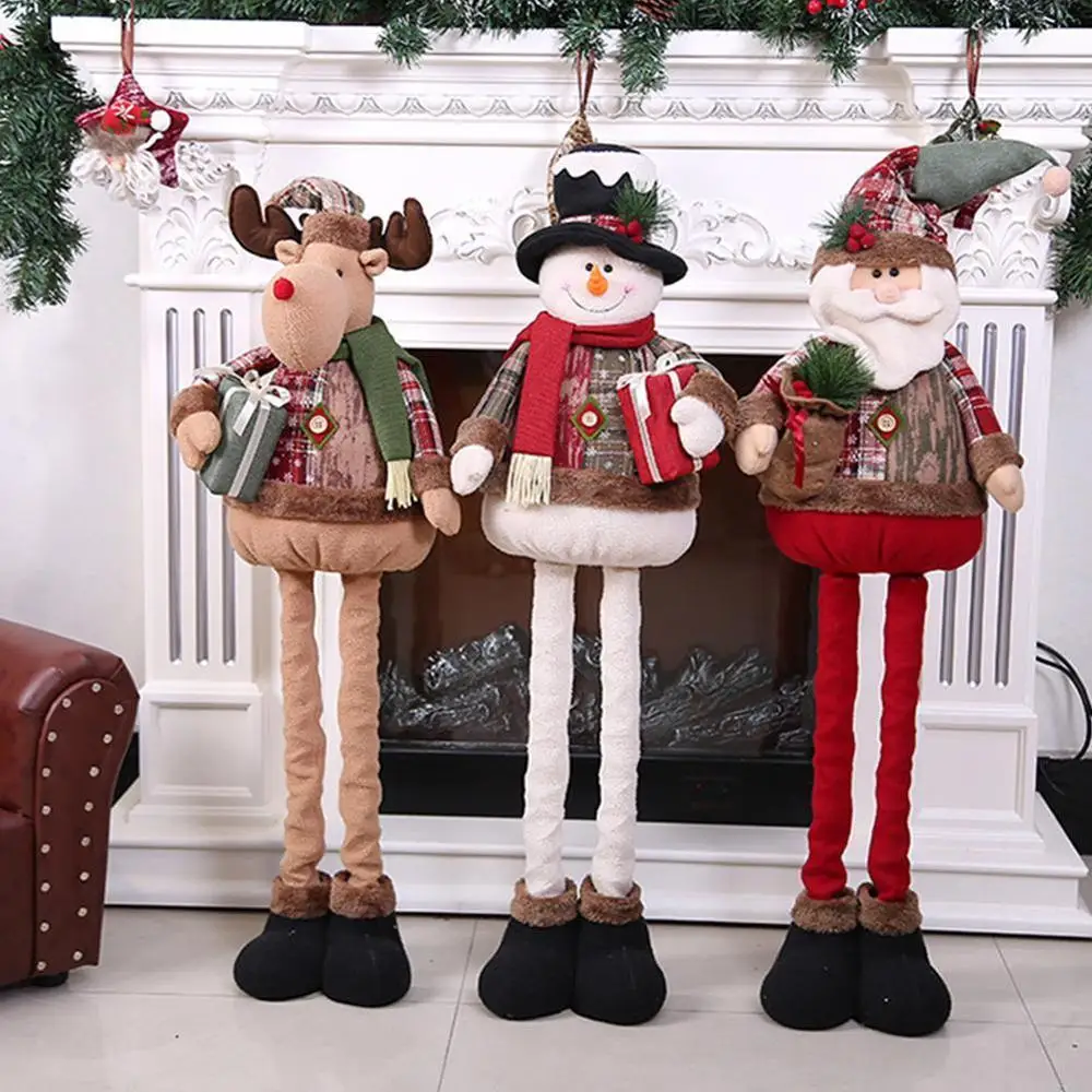 

Santa Claus Snowman Reindeer Christmas Tree Decorations Chrismas Toys Christmas Decorations for Doll Navidad Window Decor