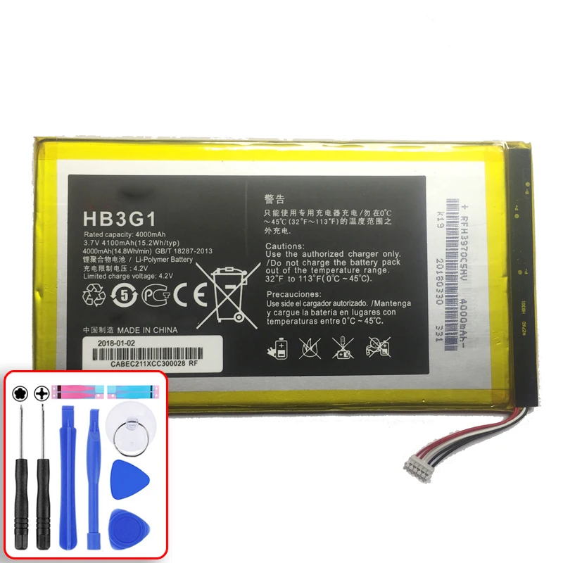 

HB3G1 HB3G1H Tablet Battery 4100mAh For Huawei Mediapad S7 S7-601U/C/W S7-301W/U S7-931