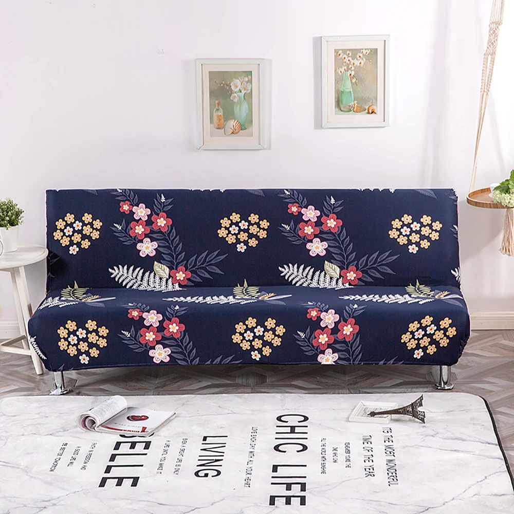  Thumbedding Armless Sofa Bed Cover Turtle Leaf Green Nature Tasteful Durable Washable Navy Quality 