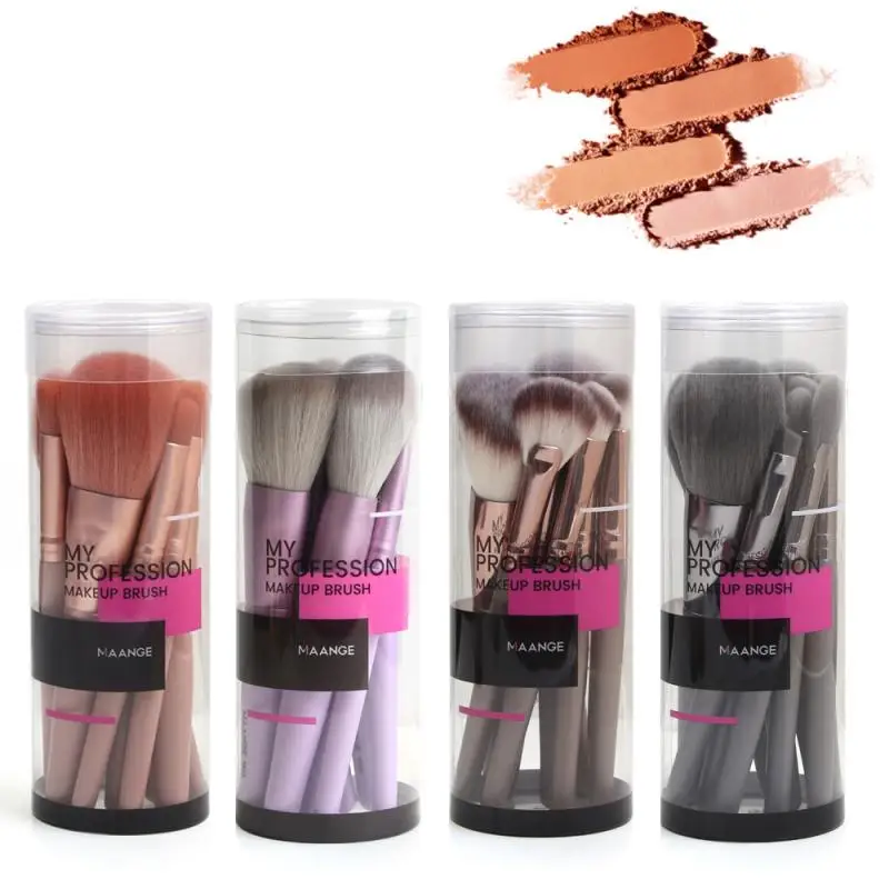 Dropship MAANGE 4 Colors Women Gift Fashion Eye Shadow Concealer Foundation Lip Brush Kit Cosmetics 9pcs/set Makeup Brushes Set | Красота и