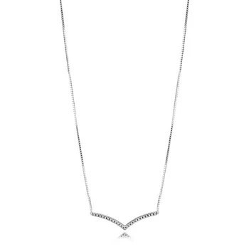 

2019 NEW 100% 925 Sterling Silver High Quality Early Spring Fash Hope Collier Necklace Fit Original Fashion Jewelry Gift