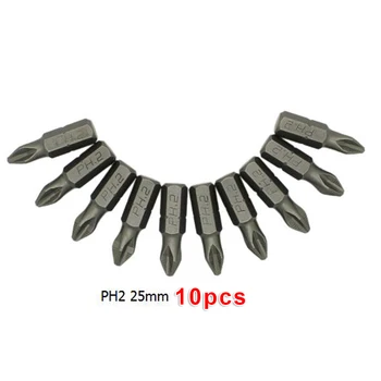 

10pcs Hexagonal Anti Slip Electric Hand Drill Cross Screwdriver Bits Tips PH2