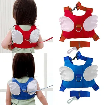 

0-6Y Kids Anti Lost Belt Strap Rope Wrist Link Wristband Baby Toddlers Cartoon Wings Safety Outdoor Walking Belt Harness Leash