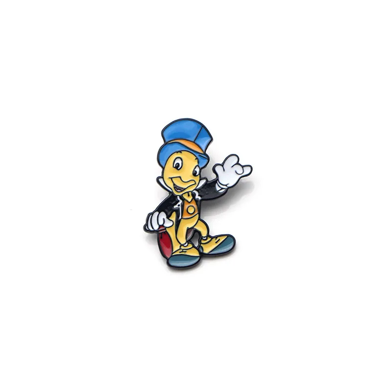 CA295 Jiminy крикет искусство эмаль булавки и броши для женщин мужчин нагрудные значки на рюкзак сумки значок коллекция подарки 1 шт