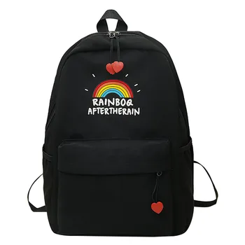 

New Waterproof Nylon Backpack for Women Travel Backpacks Female School Bag for Teenage Girls Book Bag 8.4