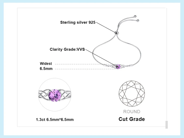 Кельтский Узел Creat розовый Сапфировый Браслет Боло браслет 925 драгоценные камни из стерлингового серебра браслеты для женщин серебро 925 Изготовление ювелирных изделий