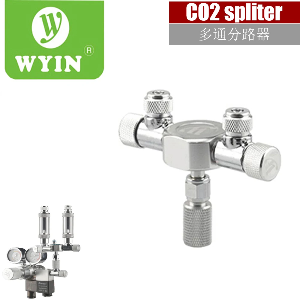 

WYIN Stainless Steel Aquarium Multi Way CO2 Distributor Splitter Needle Valve, Check Valve Bubble Counter for Solenoid Regulat