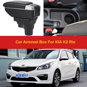 

Car Armrest Box Central Store Content Cox Cup Holder Ashtray For KIA K2 2017 KIA Rio 4 Rio X-line Interior Accessories Styling
