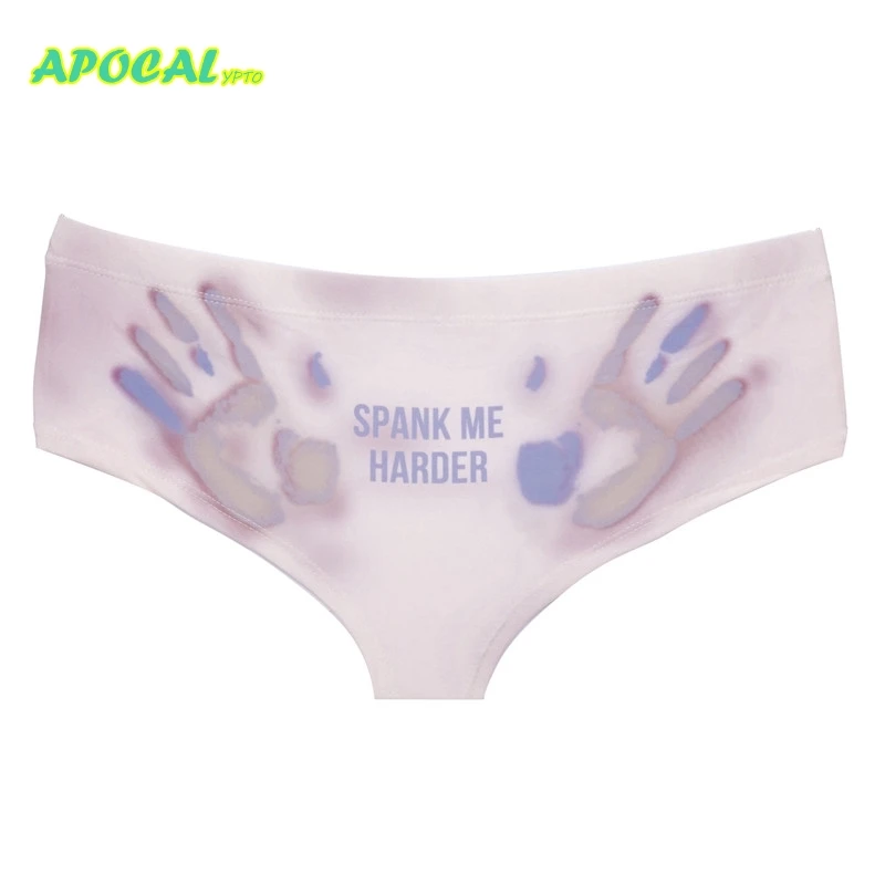 

APOCAL Sexy Women's panties 3d Print Letter Me Harder Female Underwear Women Seamless Briefs ropa interior mujer lingerie Funny