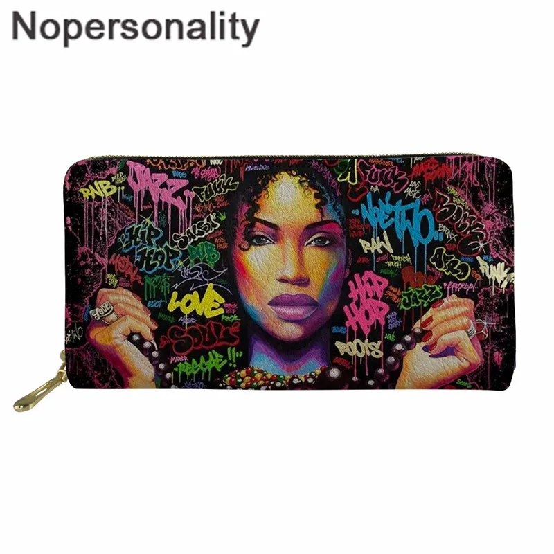 Z5175Z21 Nopersonality женский кошелек из искусственной кожи клатч кошелек Melanin queen женский с принтом в африканском стиле уникальные женские длинные кошельки на заказ - Цвет: Z5175Z21