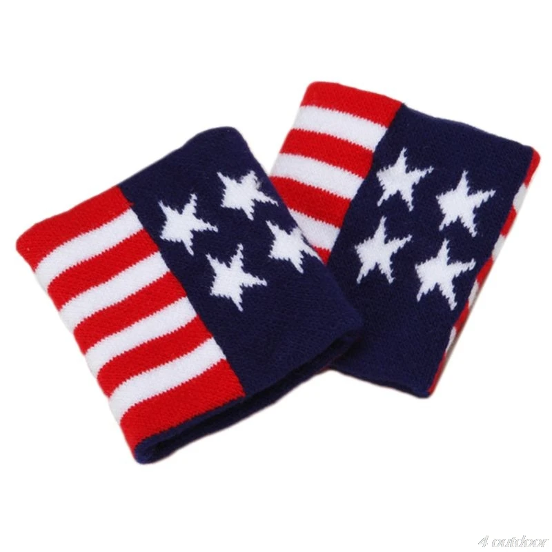 Adult Kids Running Sports Wristband Sweatband Hip-Hop Letters Colored Striped Support Brace Wraps Guards 2Pcs/Pair F20 21 wrist sweat wristbands wrist brace wrist guard wrist support band wrist straps wrist support wrist sweatband