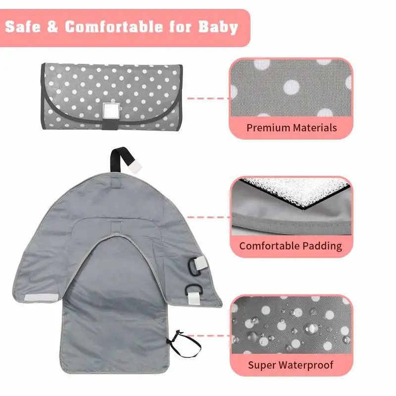 Changing Pad Portable Changing Mat Waterproof Edition Travel Diaper Changing Pad for Infant Nursery Dots Changing Mat Baby