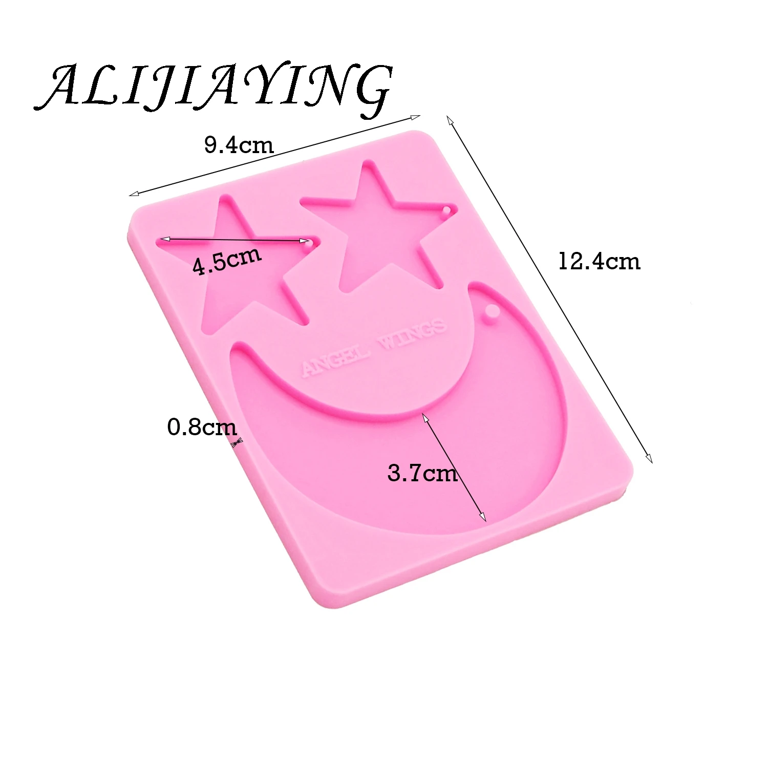 Shiny Star moon keychains Molds silicone mould for key ring Pendant resin Craft DIY epoxy keychain mould DY0118