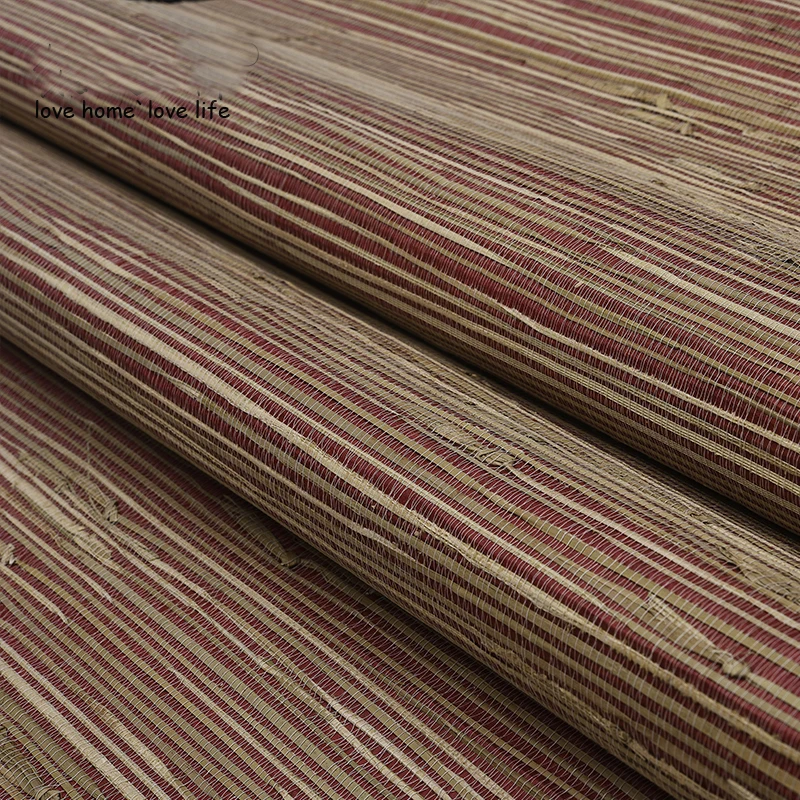 Bacaz Paper Plant Straw Natural Wallpaper Rolls for Living Room Background Natural Wall paper Wood Wallcoverings Home Decor
