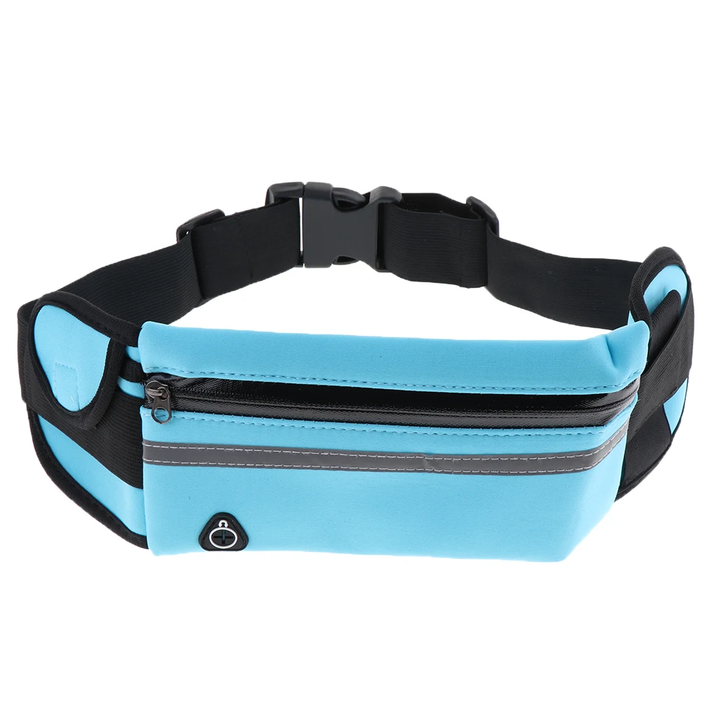 Reflect Running Belt Jogging Cycling Waist Pouch Bag W/ Water Bottle Holder Running Bags for Outdoor Sports